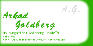 arkad goldberg business card